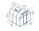 Palram-Canopia EcoGrow 6' x 6' Greenhouse - Green-HG7006-Garage Giant 