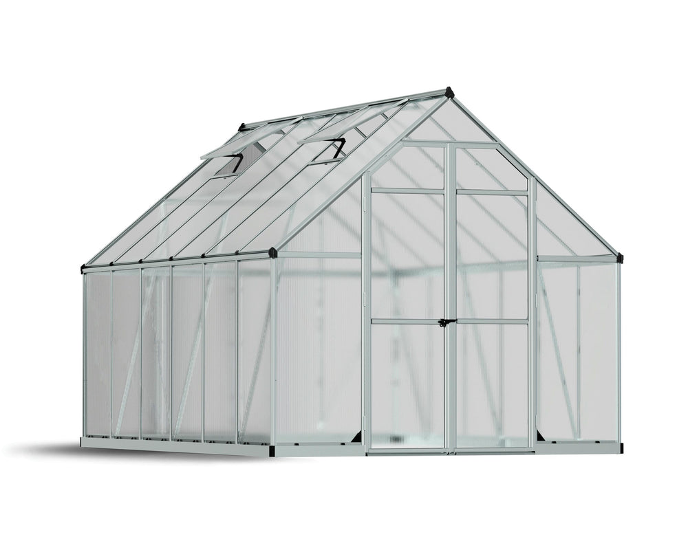 Palram-Canopia Essence 8' x 12' Greenhouse (Silver)-HG5812-Garage Giant