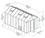 Palram-Canopia Glory 8' x 16' Greenhouse Kit (Grey)-HG5616-Garage Giant 