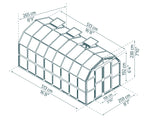 Palram-Canopia Grand Gardener 8' x 16' Greenhouse - Green/Clear-HG7216C-Garage Giant 