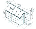 Palram-Canopia Hybrid 6' x 10' Greenhouse - Gray-HG5510Y-Garage Giant 