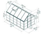 Palram-Canopia Hybrid 6' x 10' Greenhouse (Silver)-HG5510-Garage Giant 