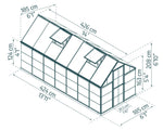 Palram-Canopia Hybrid 6' x 14' Greenhouse (Silver)-HG5514-Garage Giant 