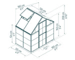 Palram-Canopia Hybrid 6' x 4' Greenhouse (Green)-HG5504G-Garage Giant 