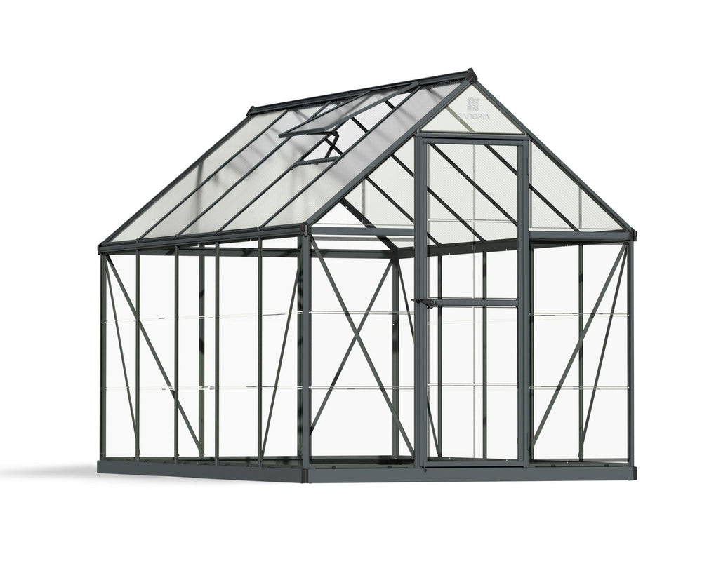Palram-Canopia Hybrid 6' x 10' Greenhouse - Gray-HG5510Y-Garage Giant