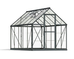 Palram-Canopia Hybrid 6' x 10' Greenhouse - Gray-HG5510Y-Garage Giant 