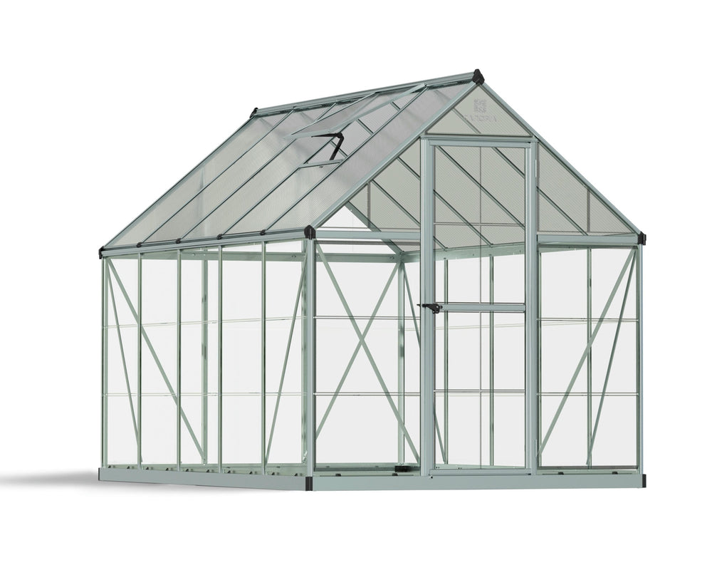 Palram-Canopia Hybrid 6' x 10' Greenhouse (Silver)-HG5510-Garage Giant