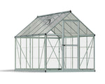 Palram-Canopia Hybrid 6' x 10' Greenhouse (Silver)-HG5510-Garage Giant 