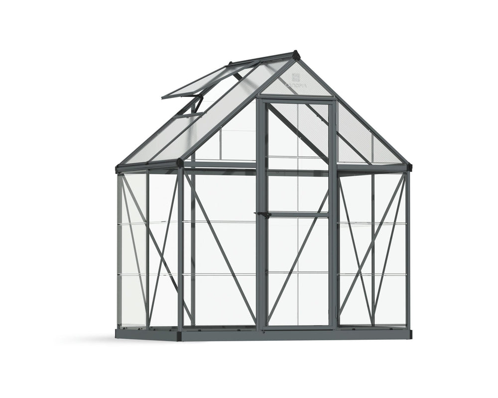 Palram-Canopia Hybrid 6' x 4' Greenhouse - Gray-HG5504Y-Garage Giant