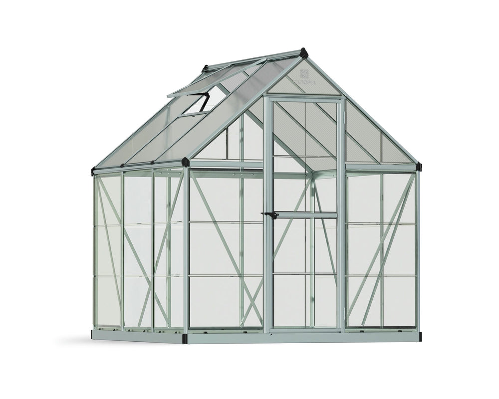 Palram-Canopia Hybrid 6' x 6' Greenhouse - Silver-HG5506-1B-Garage Giant