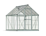 Palram-Canopia Hybrid 6' x 8' Greenhouse (Silver)-HG5508-Garage Giant 