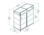 Palram-Canopia Ivy 4' x 2' Mini Greenhouse - Black-HG4900-Garage Giant 