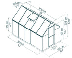 Palram-Canopia Mythos 6' x 10' Greenhouse - Green-HG5010G-Garage Giant 