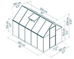 Palram-Canopia Mythos 6' x 10' Hobby Greenhouse (Silver)-HG5010-Garage Giant 
