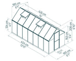 Palram-Canopia Mythos 6' x 14' Hobby Greenhouse (Silver)-HG5014-Garage Giant 
