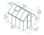 Palram-Canopia Mythos 6' x 8' Greenhouse - Gray-HG5008Y-Garage Giant 