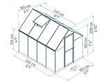 Palram-Canopia Mythos 6' x 8' Hobby Greenhouse (Silver)-HG5008-Garage Giant 