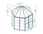 Palram-Canopia Oasis 8' x 7' Hexagonal Greenhouse 