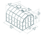 Palram-Canopia Prestige 8' x 12' Greenhouse - Green/Clear-HG7312C-Garage Giant 