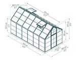Palram-Canopia Snap & Grow 6' x 12' Hobby Greenhouse-HG6012-Garage Giant 