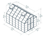Palram-Canopia Snap & Grow 8' x 12' Hobby Greenhouse-HG8012-Garage Giant 