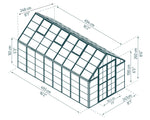 Palram-Canopia Snap & Grow 8' x 16' Hobby Greenhouse-HG8016-Garage Giant 