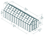 Palram-Canopia Snap & Grow 8' x 24' Greenhouse - Silver-HG8024-Garage Giant 