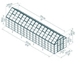 Palram-Canopia Snap & Grow 8' x 32' Greenhouse - Silver-HG8032-Garage Giant 