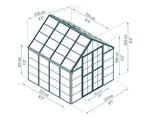 Palram-Canopia Snap & Grow 8' x 8' Hobby Greenhouse-HG8008-Garage Giant 