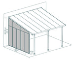 Palram-Canopia Feria 13' Patio Cover Sidewall Kit - White-HG9205-Garage Giant 