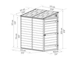 Palram-Canopia SkyLight 4' x 6' Lean-To Storage Shed (Grey)-HG9600T-Garage Giant 