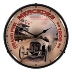 Collectable Sign and Clock Grand Prix Mercedes Backlit Wall Clock-RE1008259-Garage Giant 