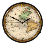 Collectable Sign and Clock 1730 World Map Backlit Wall Clock-RE1312477-Garage Giant 
