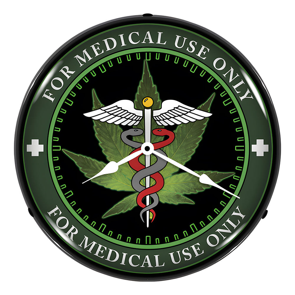 Collectable Sign and Clock Medical Marijuana Backlit Wall Clock