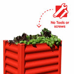 Absco The Organic Garden Co. Hakea 1.8' x 1' x 1.3' Metal Kids Garden Bed - Red 
