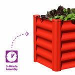 Absco The Organic Garden Co. Hakea 1.8' x 1' x 1.3' Metal Kids Garden Bed - Red 