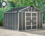 Palram-Canopia Yukon S 11' x 13' Shed - Gray-HG9913SGY-Garage Giant 