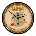 Collectable Sign and Clock Libra Backlit Wall Clock-S21G12091246-Garage Giant 