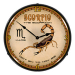 Collectable Sign and Clock Scorpio Backlit Wall Clock-S21G12091249-Garage Giant 