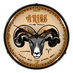 Collectable Sign and Clock Aries Backlit Wall Clock-S21G21091241-Garage Giant 