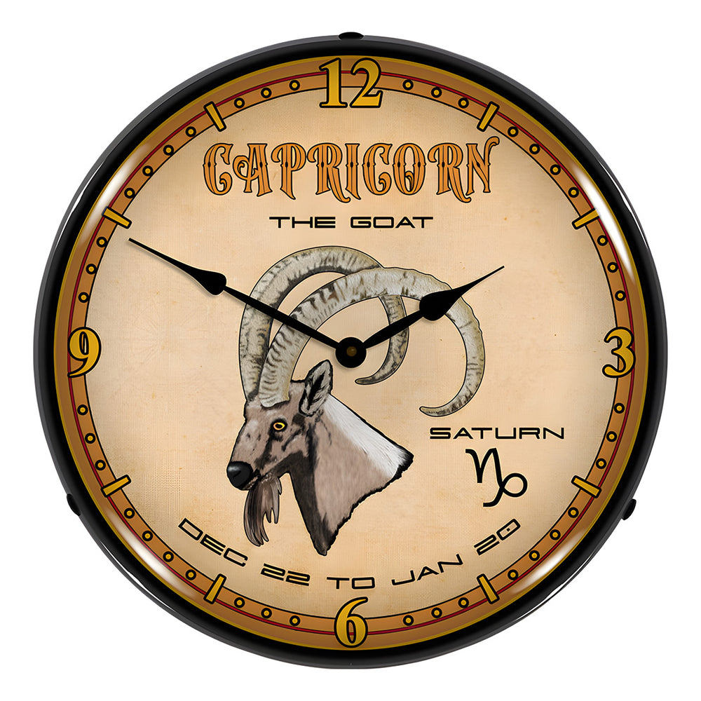 Collectable Sign and Clock Capricorn Backlit Wall Clock-S21G21091243-Garage Giant