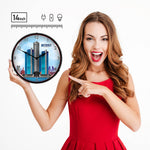 Collectable Sign and Clock Detroit Skyline Backlit Wall Clock-S21G22011159-Garage Giant 