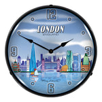 Collectable Sign and Clock London Skyline Backlit Wall Clock-S21G22011161-Garage Giant 