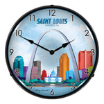 Collectable Sign and Clock Saint Louis Skyline Backlit Wall Clock-S21G22011169-Garage Giant 