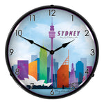 Collectable Sign and Clock Sydney Skyline Backlit Wall Clock-S21G22011174-Garage Giant 