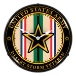 Collectable Sign and Clock Army Veteran Operation Desert Storm Backlit Wall Clock-S21G22021262-Garage Giant 