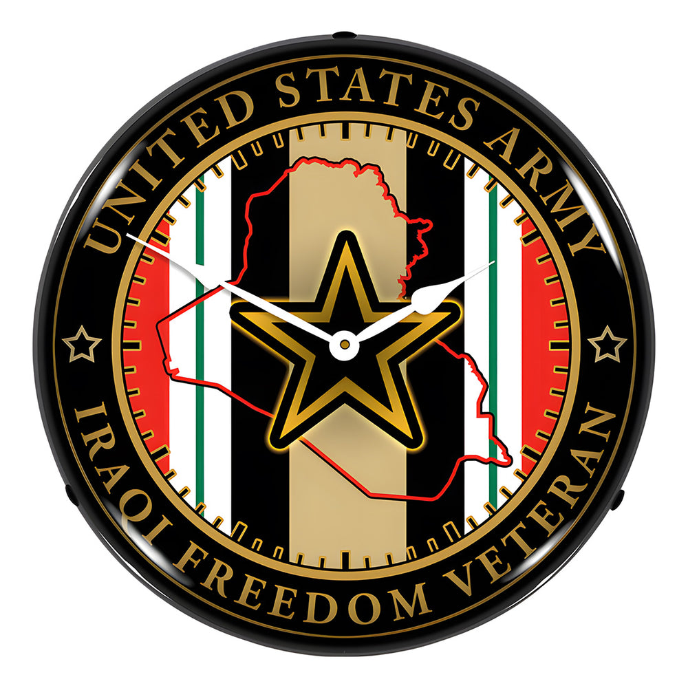 Collectable Sign and Clock Army Veteran Operation Enduring Freedom Backlit Wall Clock - Thumbnail 2