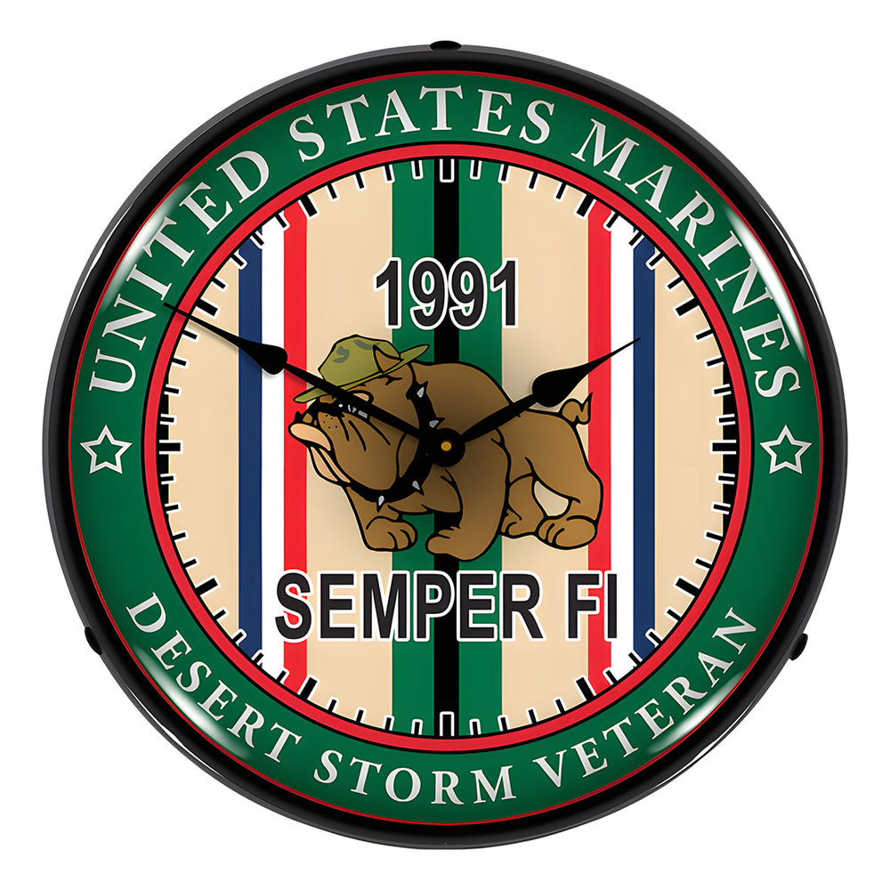 Collectable Sign and Clock Army Veteran Operation Desert Storm Backlit Wall Clock - Thumbnail 2
