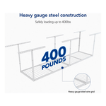 SafeRacks 2' x 8' Overhead Storage Rack with 12-24-Inch Drop (White)-SB-28PK-W-Pack-12-Garage Giant 