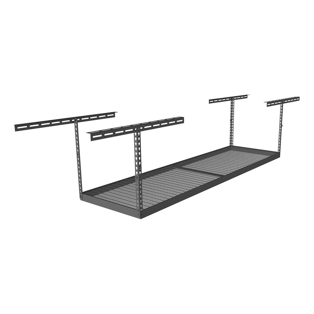 SafeRacks 3' x 8' Overhead Storage Rack with 12-24-Inch Drop (Hammertone)-SB-38PK-H-Pack-12-Garage Giant